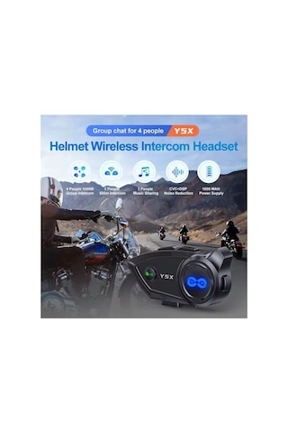 Y5x Rgb Işıklı Intercom 5 Kişi Bağlantılı 1000mah Motosiklet Bluetooth Kulaklık Seti 77327565