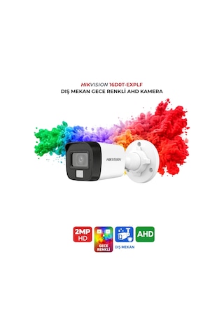Ds-2ce16d0t-exlpf Gece Renkli Kamera 2mp Akıllı Led 2.8mm