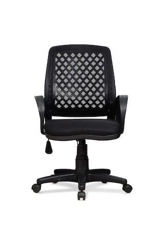 Ev Ve Ofis Çalışma Sandalyesi Bilgisayar Ve Sekreter Koltuğu Petek Model Siyah