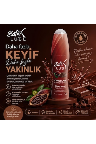 Safex Lube Çikolata Aromalı Kayganlaştırıcı Jel 85 ML