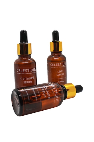 Celestique Kolajen + Leke Karşıtı + Vitamin C Serum 3 x 30 ML