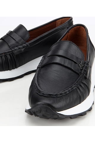Hotiç Kadın Deri Siyah Yumuşak Dokulu Günlük Loafer 01ayh312850a100 Siyah