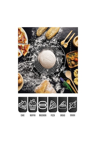 Hamur Matı Açma Silikon Çok Amaçlı Pasta Fırın Hamur Matı Alt Aç