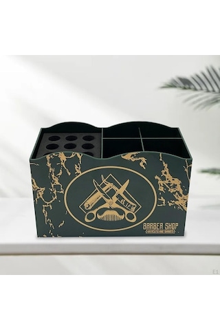 Novahub Yeşil Kuaförlük Alet Saklama Kutusu Çıkarılabilir Tuvalet Masası Saç Klipleri Organizatör Makas İçin 20 x 12 CM