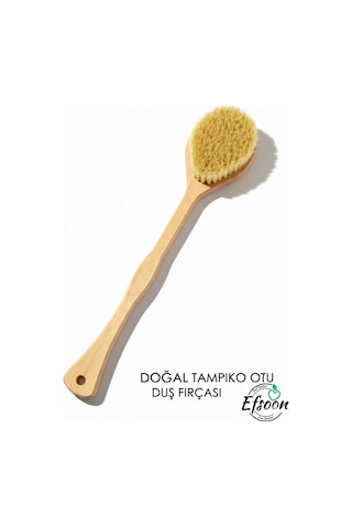 Efsoon Organics Islak ve Kuru Kullanım Kabak Lifi Sert Kıllı Sırt Fırçası Oval