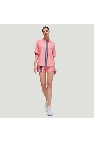 Pembe Fila Kadın Polo T-shirt Tape Detail Tw411141 Pembe