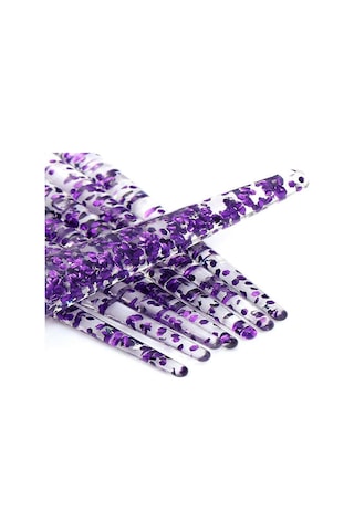 Makyaj Fırçası Seti Seyahat Makyaj Fırçaları Allık Fırçası Kristal Makyaj Fırçaları Mor Makyaj Fırçaları Simli Makyaj Fırçaları Mor