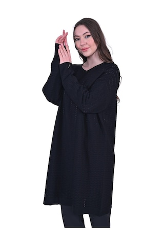 İnvee Ripple Triko Hırka Siyah-659 Siyah