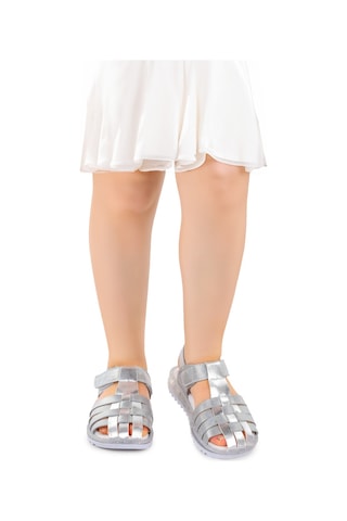 Kiko Kids Kız Çocuk Sandalet Arz 2348 Gümüş