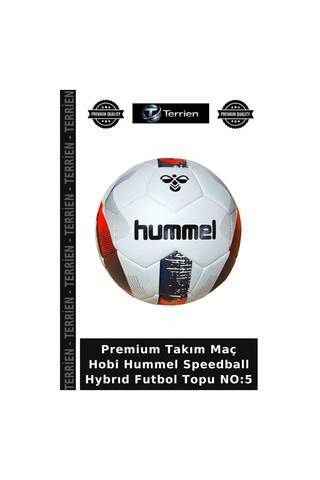 Premium Takım Maç Hobi Hummel Speedball Hybrıd Futbol Topu No:5 Çok Renkli