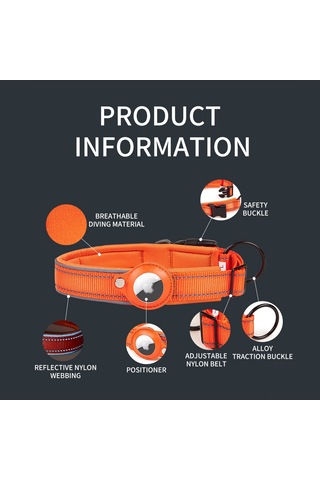 Yeni Stok Evcil Hayvan Konumlandırma Yakası Airtag Evcil Hayvan Konumlandırma Yakası Köpek Takip Yakası Kaybolma Önleyici Köpek Yakası Örtüsü Mavi M