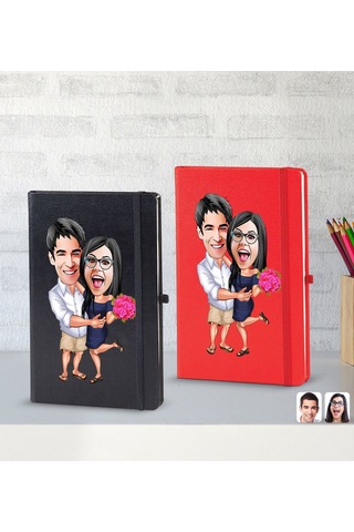 Bk Gift Kişiye Özel Sevgililer Karikatürlü 2 Li Defter Seti, Sevgiliye Hediye, Sevgililer Günü Hediyesi, Doğum Günü Hediyesi-3 Çok Renkli