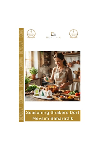 Baharatlık Mutfak Dekorasyon Kar Küresi Figürlü Akrilik Şık Pratik Shakers Dört Mevsim Baharatlık Çok Renkli
