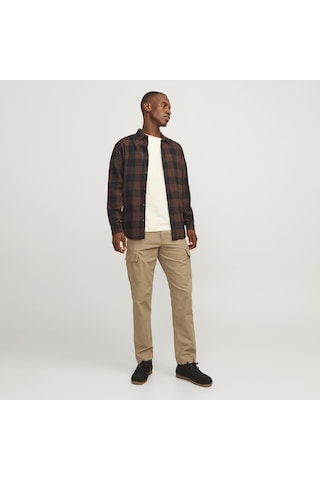 Jack & Jones Erkek Pamuklu Kargo Pantolon - Kane - 12258150 Elmwood