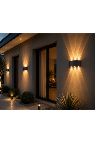 Cata Ct 8011 Haiti 10w Dış Mekan Led Aplik 3200k Gün Işığı Siyah