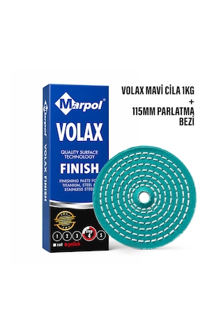 Volax Mavi Cila 1kg + 115 Mm Parlatma Bezi Yüksek Kaliteli Metal Parlatma Seti