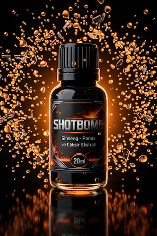 Shotbomb Ginseng Panax Çakşır Ekstratı Aktif Yaşam Takviyesi ''4x20ml''