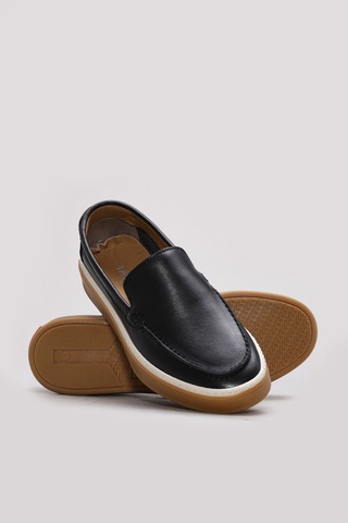 Fast Step Hakiki Deri Siyah Deri Erkek Casual Ayakkabı 299ga115