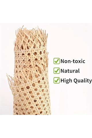 Novahub Kahve Rattan Ruloları, 40x100cm, Mobilya Dekorasyonu, Sandalye Kaplama, Dolap Kapı Dokuma, Dıy Tasarım Kahve