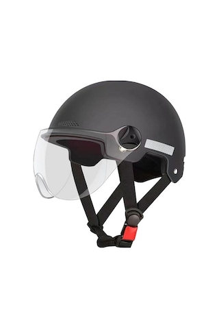 Neevoyu Siyah Elektrikli Araç Kaskı - 3c Onaylı Güvenli Korumalı Kask