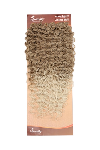 Queensky Afro Dalgası / 75cm / 240gr / Kumral Platin Ombre - Uxfo-896458 Çok Renkli