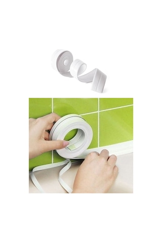 Su Sızdırmaz Geçirmez Lavabo Tezgah Küvet Duş Banyo Mutfak Pencere İzolasyon Şerit Bant 3,2 M X 38mm