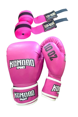 Boks Eldiveni Ve Bandaj 2 Li Set /kick Boks Eldiveni Ve Bandaj 2 Pembe
