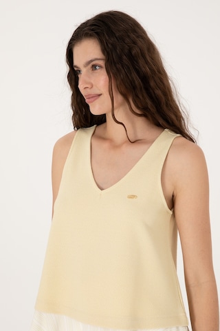 U.S. Polo Assn. Kadın Açık Haki Kolsuz V Yaka Tişört 50300672-VR183