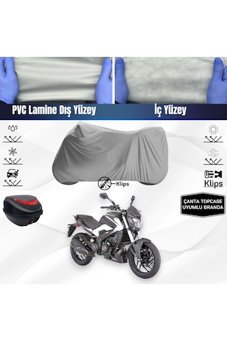Bajaj Dominar 250 D Motosiklet Brandası Çanta Topcase Uyumlu Motor Branda