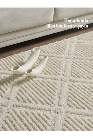 Modern Halı Özel Kesme Halı Salon Halısı Mutfak Halısı Yolluk Kolay Temizlenebilir Halı Krem Halı Krem