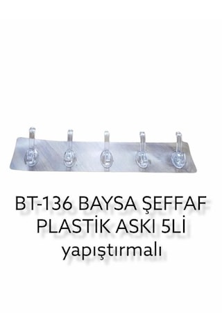 Baysa Plastik Askı 5'li - Şeffaf