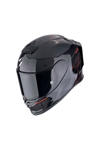 Scorpion Exo R1 Evo Carbon Cynergy Spor Motosiklet Kask Siyah Kırmızı