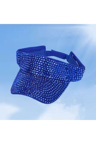 Kadınlar İçin Şık Ve Göz Alıcı Kristalli Güneş Gözlüğü Kapağı Mavi Renkli Tenis Sporu Aksesuarı Mavi