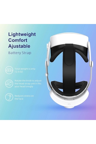 Qwos Kafa Bandı Rgb Comfort Pil 12000mah Quest 3s İçin Sadece Aksesuar