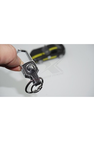 Peugeot Uyumlu Logo Amblem Deri Metal Stil Anahtarlık