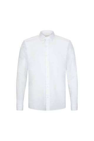 Hatemoğlu Beyaz Comfort Fit 100% Pamuk Slim Yaka Uzun Kollu Spor Gömlek 35850 4111993