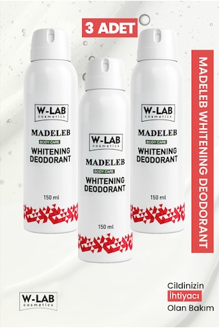 W-Lab Cosmetics Whitening Deodorant 3 x 150 ML