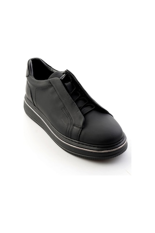 Bambi Mat Siyah Hakiki Deri Erkek Sneaker E01774101503