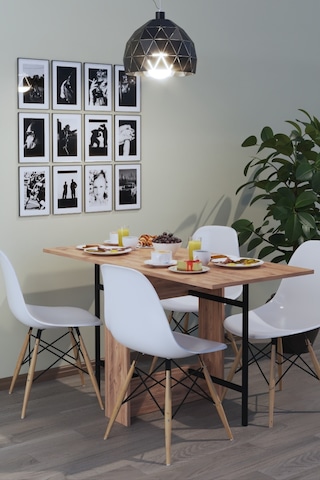 Dekorfim Pratik Katlanır Fimstil Masa Safir Meşe