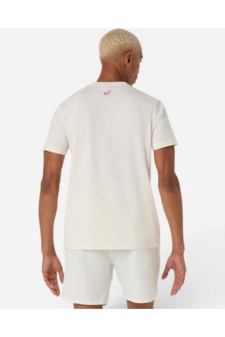 Asics Court Core Graphıc Tee Erkek Bej Kısa Kollu Tshirt 2041a355-100
