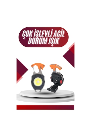 7 Modlu Mini Led Lamba Anahtarlık Usb Şarjlı Kamp İçin Taşınabilir Sarı