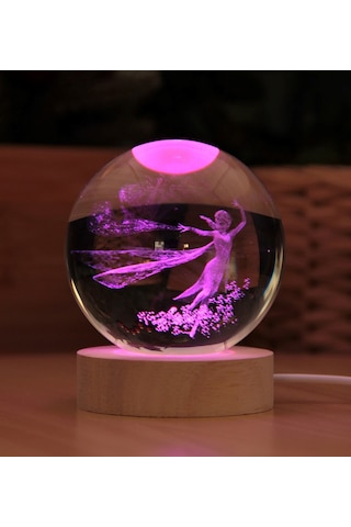Frozen 3d Boyutlu Kristalleşmiş Cam Işıklı Büyük Boy Küre