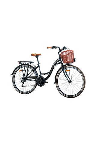 Geroni - Moma Urban - 28 City Bike - 21 Speed - V-brake - Black-white Siyah