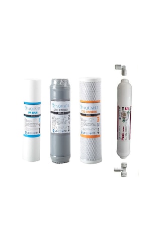 Aqua Fly MEMBRANSIZ Çift Karbonlu Su Arıtma Cihazı Filtresi 4Lü Set Arıtıcı Filtresi