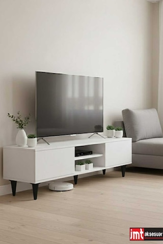 Aspen 18 Cm Siyah 4'lü Set Koltuk Baza Dolap Tv Ünitesi Yatak Odası Konsol Ayağı Siyah