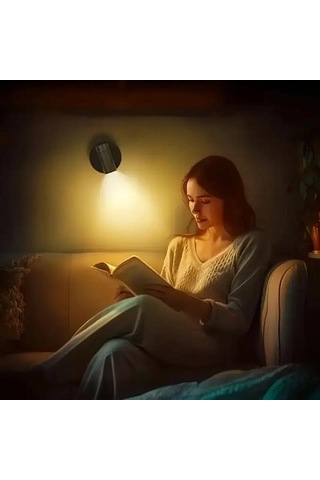 Ledx Al-xyd05 Çok Fonksiyonlu Dokunmatik Şarjlı 1200mah Duvar Aplik 3000k-4000k-6500k Type-c Şarj Girişli Beyaz