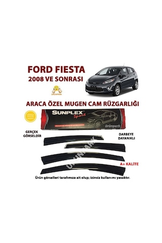 Sunplex Ford Fiesta Mugen Tip Cam Rüzgarlığı 4Lü Set
