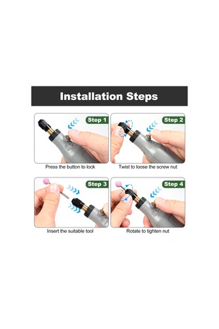 Reedark Kablosuz Mini Döner Alet - 3 Hızlı, 43 Parça Aksesuarlı, Tip-c Şarjlı Dıy El Aleti