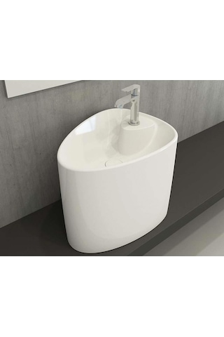 Bocchi Etna Monoblok Lavabo Tezgah Üstü Armatür Delikli Parlak Be