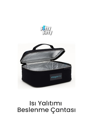 Isı Yalıtımlı Termal Yemek Beslenme Çantası Mama Taşıma Termos Çanta Sıcak Ve Soğuk -ffvgnb1061 Siyah